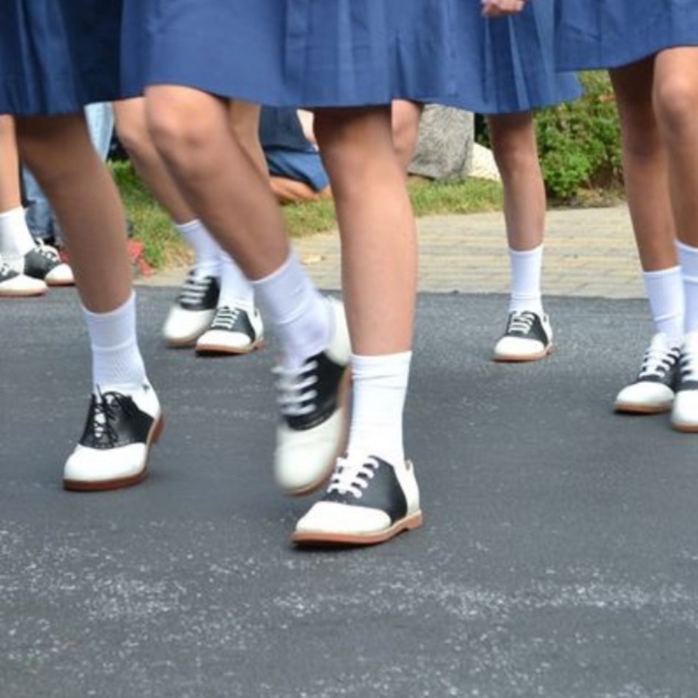 Academie Gear Girl’s Honor Roll Cheer Oxford saddle uniform shoes size 12.5